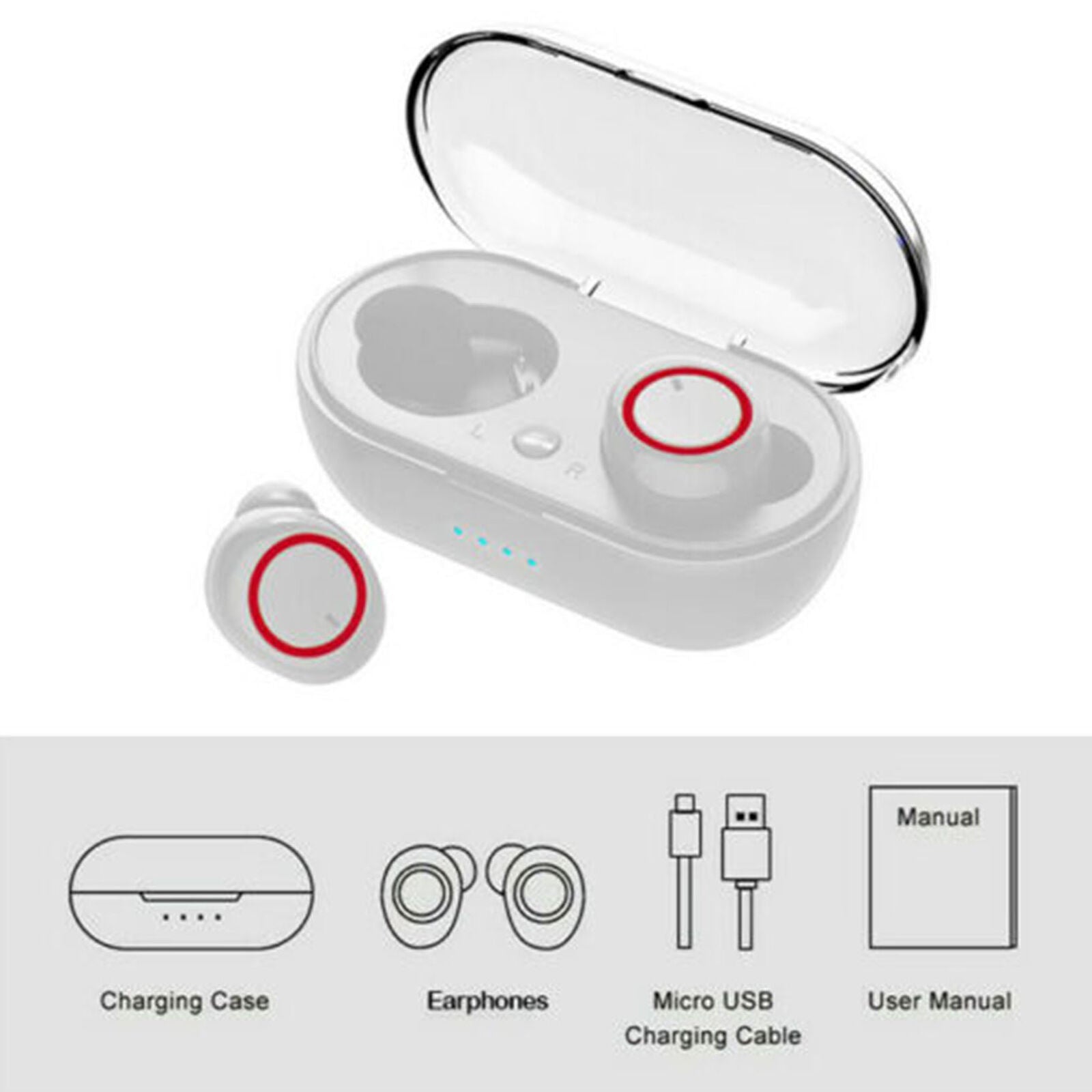 Wireless Bluetooth 5.0 Earphones Headset In-Ear Headphones With Charging Case