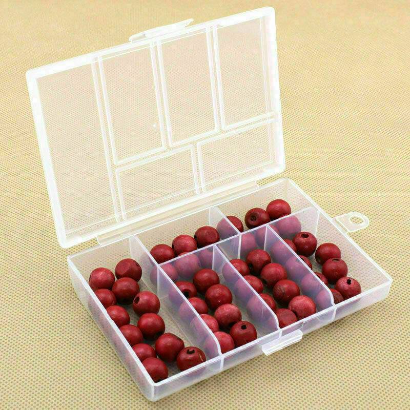 Portable Plastic 6-Compartment Storage Container Small Box Case