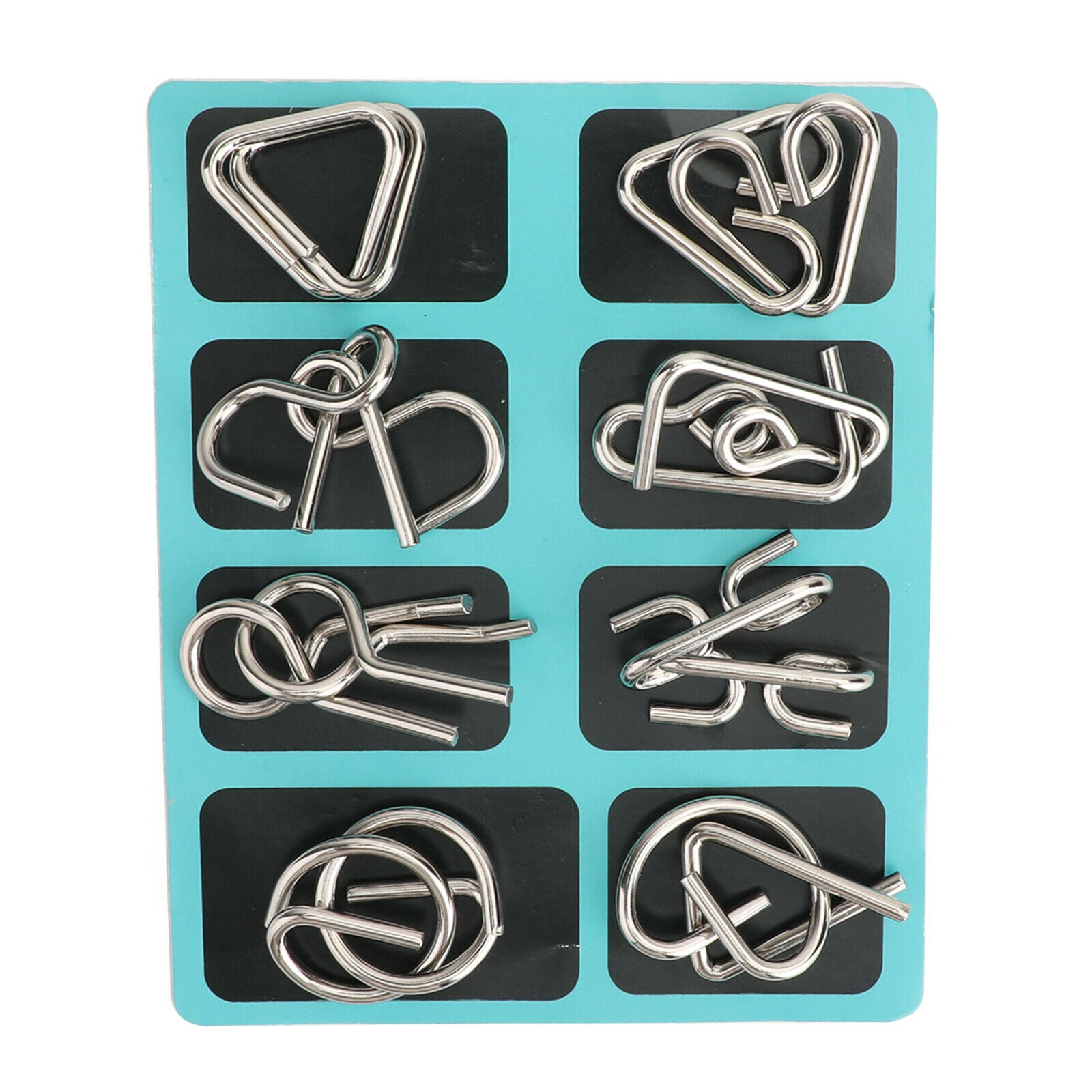 Metal Wire Puzzle Game IQ Test Mind Gift Brain Teaser Toys Magic Ring B AV