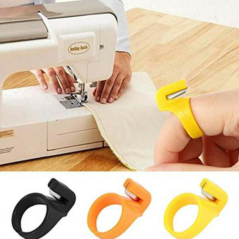 3PCS Home Plastic Thimble Sewing Ring Thread Cutter Finger Needle Craft DIY Y1