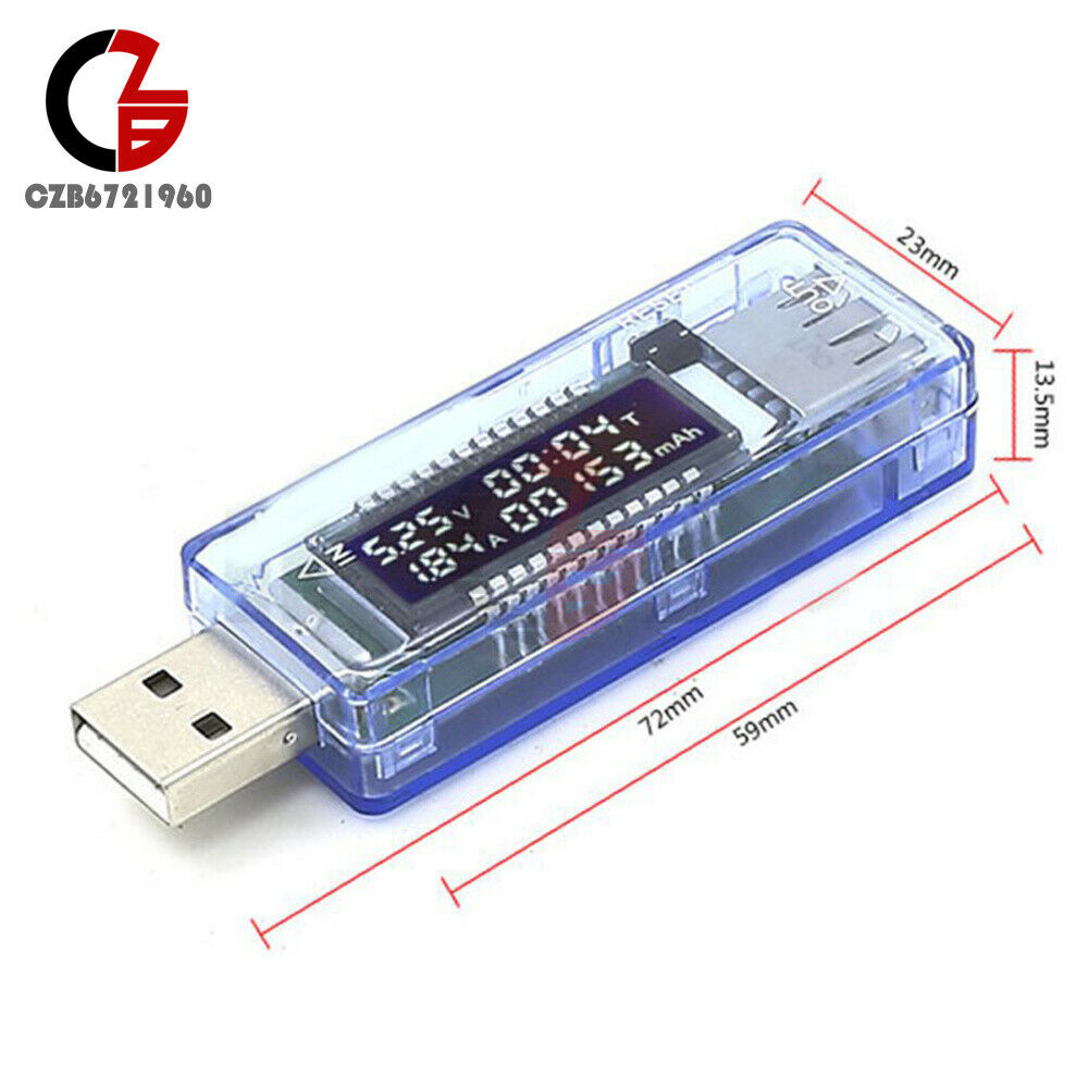 USB Charger Doctor Capacity time Current Voltage Detector Meter Battery Tester
