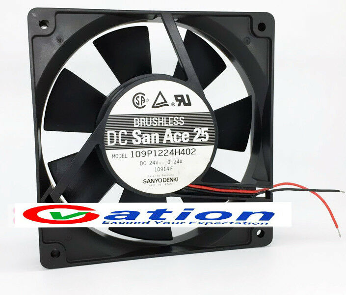 For SANYO 109P1224H402  fan DC24V 0.24A 120*120*25MM 2pin
