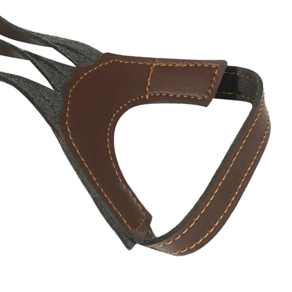 Leather 3 Finger Archery Glove Outdoor Hunting Finger Tab Guard Protector