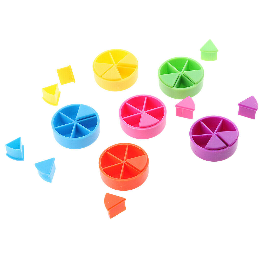 42pcs Assorted Math Fractions Games Pieces Kids Home Teaching Tool or Craft