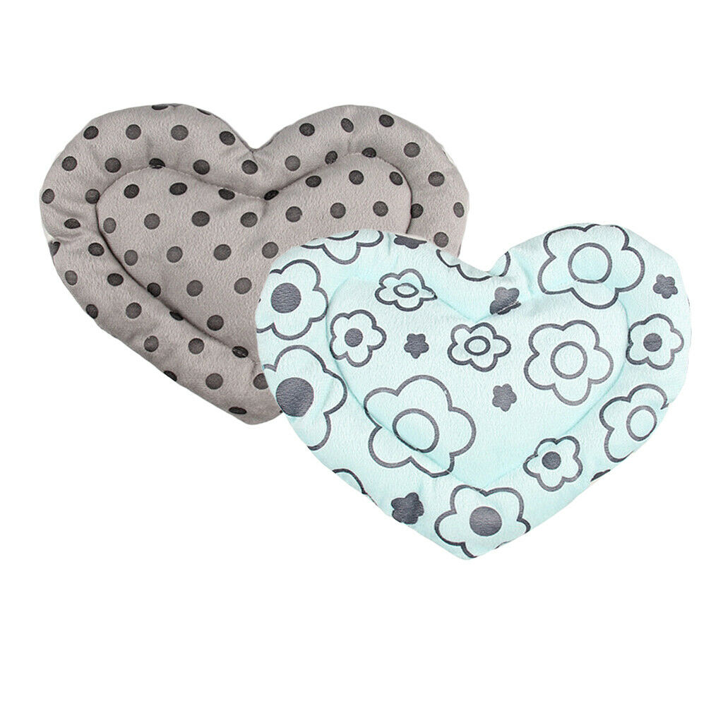 2Pcs Fashion Pet Multifunction Warm House Kennel Sleep Bed Heart Shape Mat