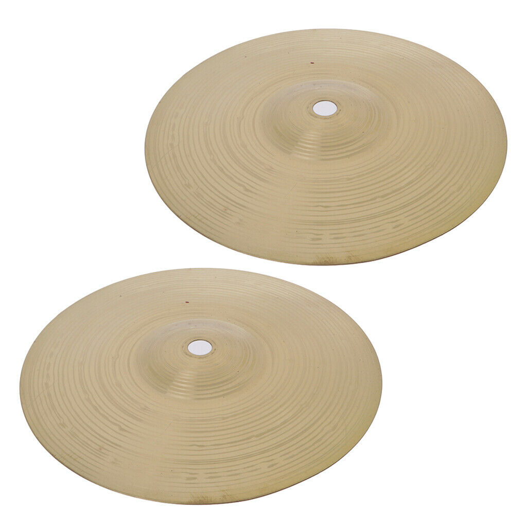2 Pack Of Brass Alloy Splash Crash Cymbal Hi Hat Cymbals For Drum Set 8inch
