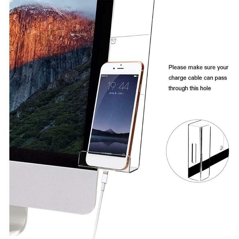 Acrylic Monitor Messag for Computer 2 Pieces Mobile Phone Support Record Thing
