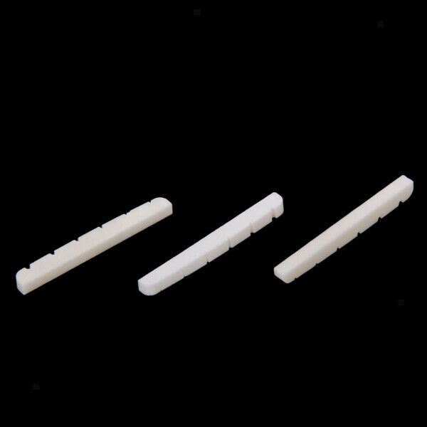 3pcs Cattle Bone Slotted Nuts for 6-string Electric Guitar Bass