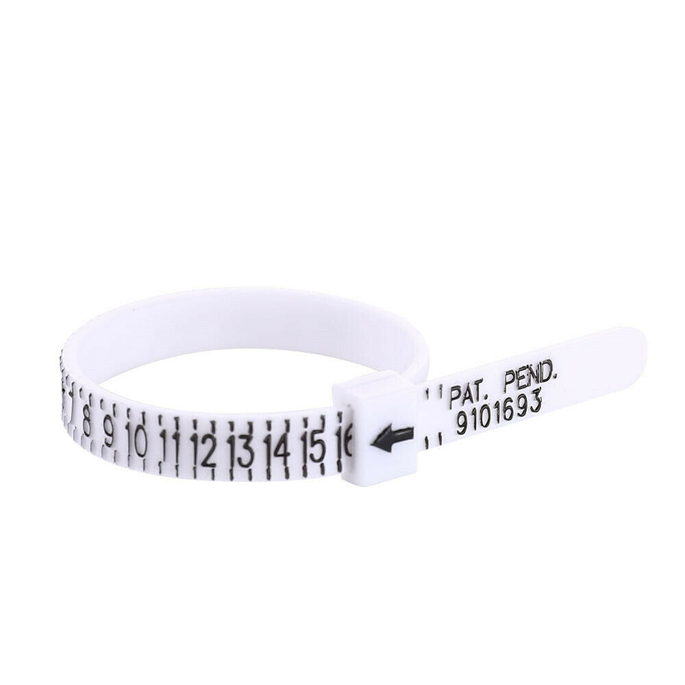 1x finger Sizer Measure Tool Gauge Plastic Size Finder Reuseable standard ruler
