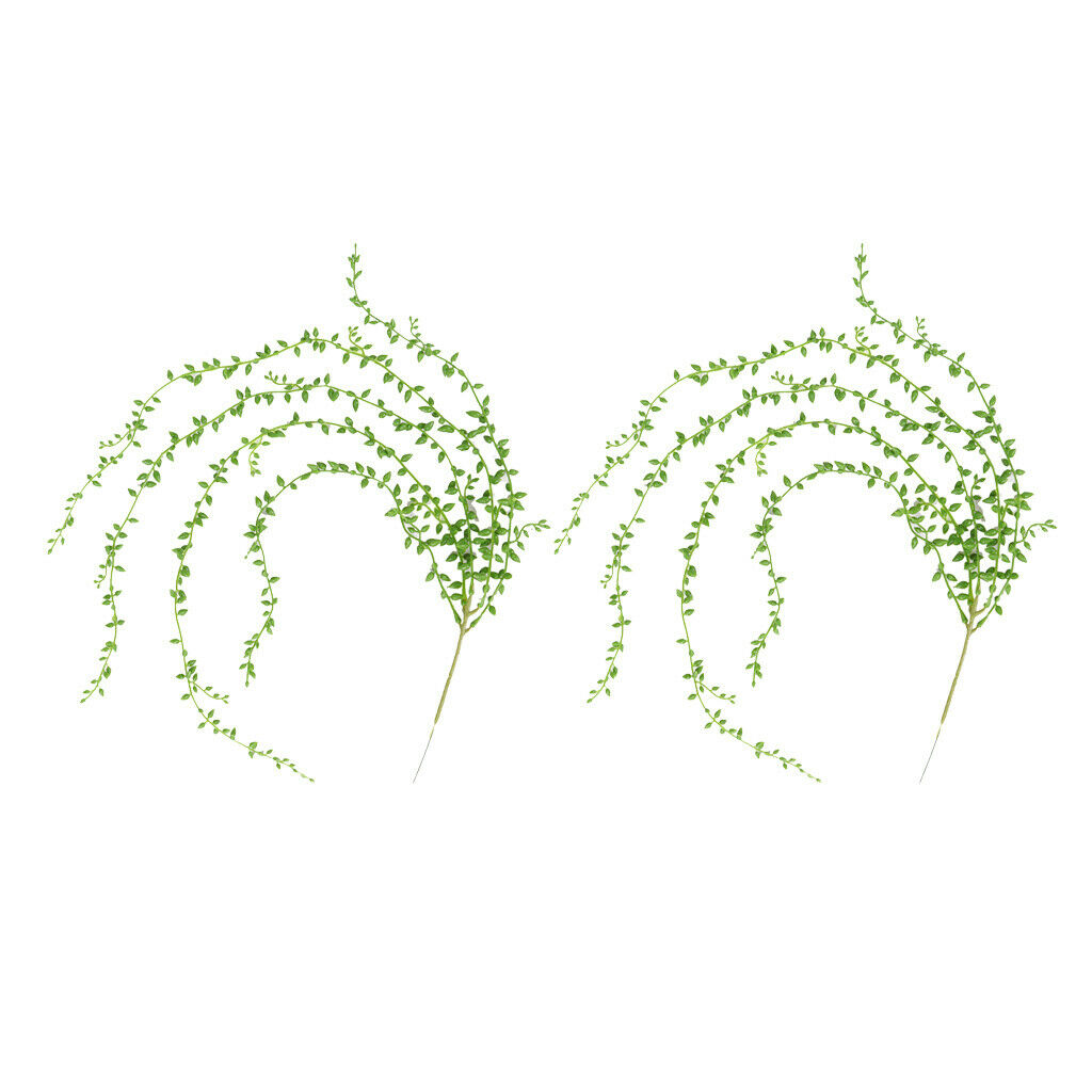 2pcs Artificial Wall Hanging Succulents Plants String of Pearls 5 Branch