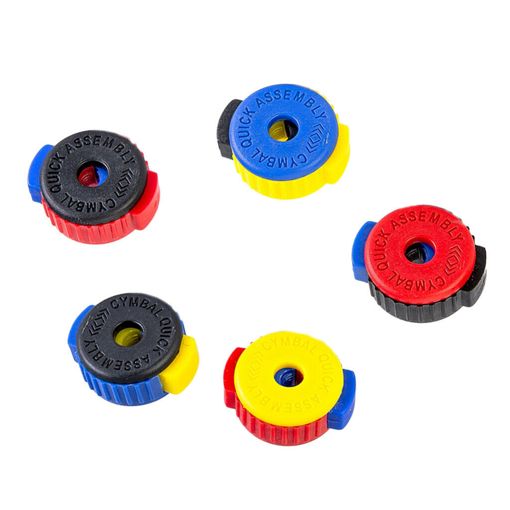 5x Quick Release Cymbal Nut Drum Kit Replacement Accessories mix color