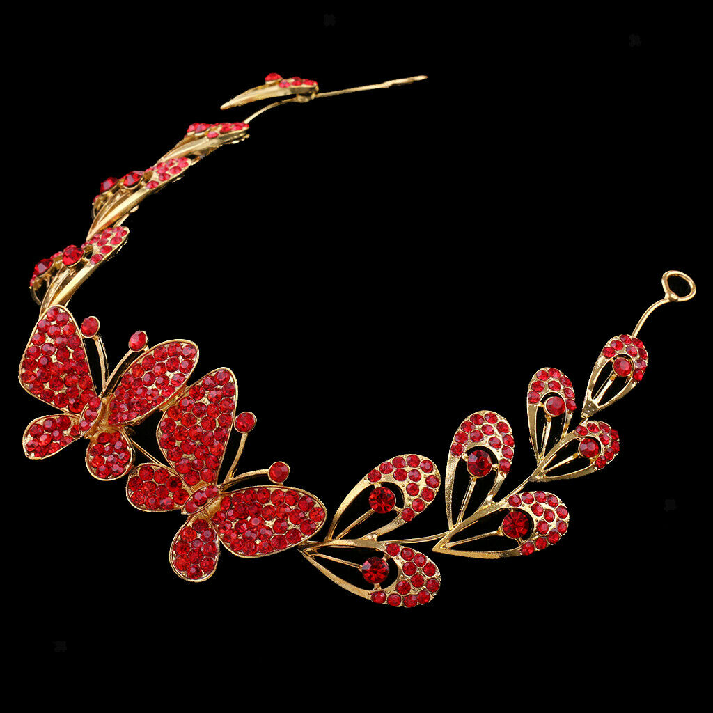 Stunning Crystal Butterfly Tiara Headpiece Headwear Hair Accessories