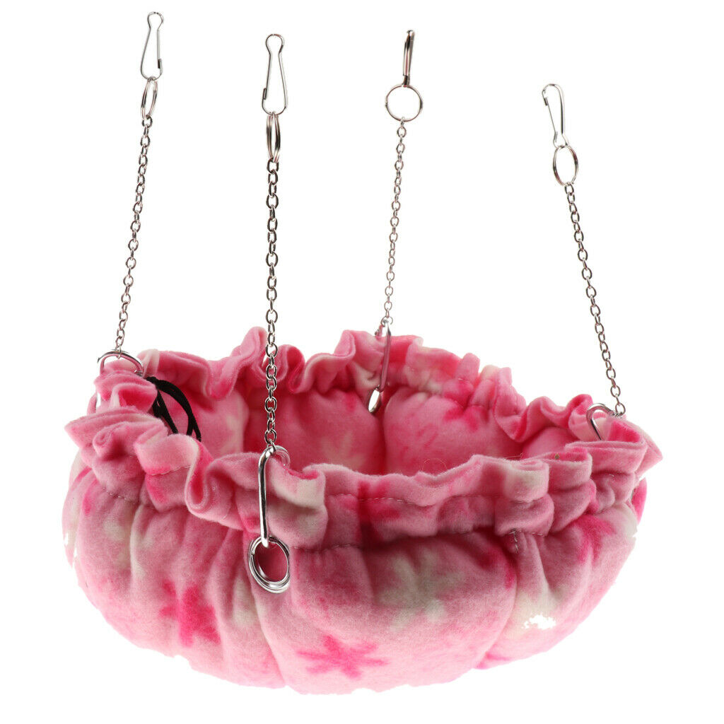 Cozy Nest Comfortable Hammock Bed Cage Hanging For Small Animals Ferrets Pink