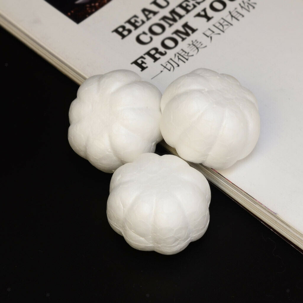 20x Halloween Pumpkin Polystyrene Foam Oraments DIY Handmade Materials