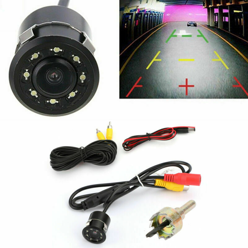 170°Auto Reverse Backup Camera Parking CDD CMOS Night View 8LED Universal