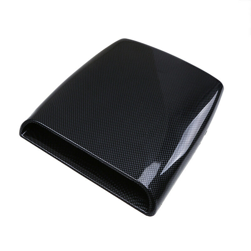 Carbon Fiber Car Air Flow Decor Intake Fender Hood Scoop Bonnet Vent Cover Trim