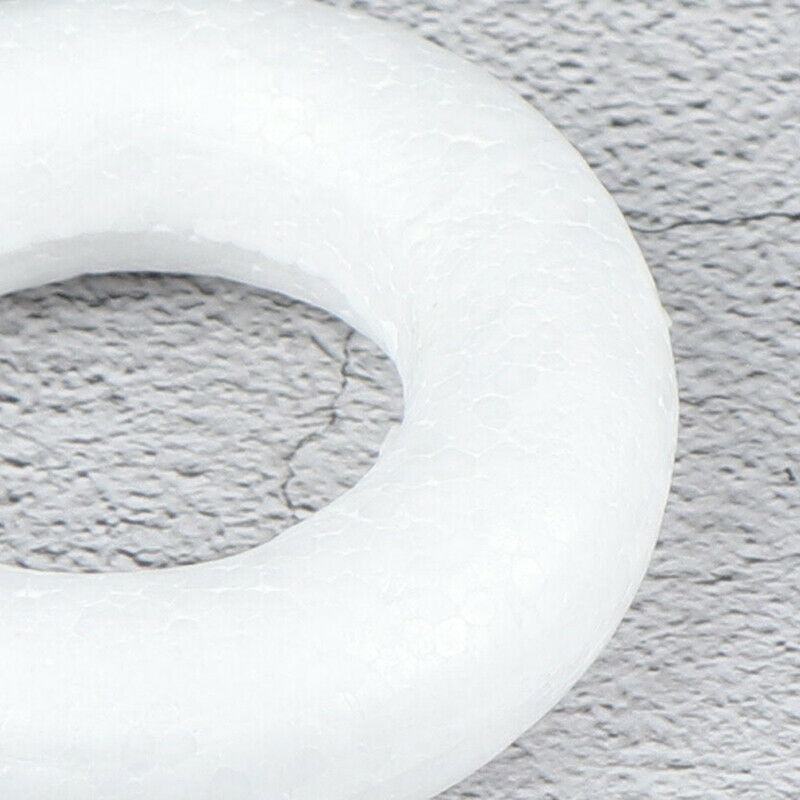 5pcs Polystyrene Styrofoam Foam ring White Craft Balls For DIY Christmas .l8