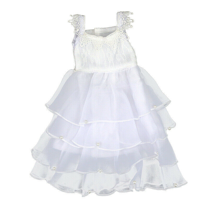 Lovely Princess Wedding Dress for 18inch Girl Dress Up Accs White