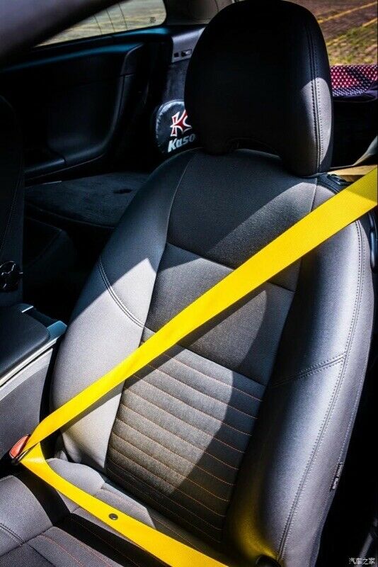 Seat Belts Yellow 3.6m/Roll Harness 3 Point Auto Racing Safety Retractable Lap