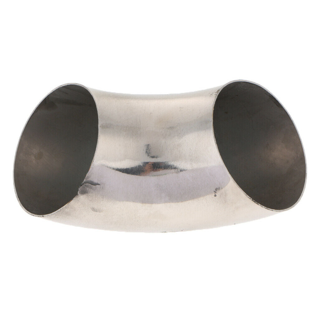 4x Car Auto 201 Stainless Steel 2.5inch 90 Deg Weld-On Exhaust Pipe Tube