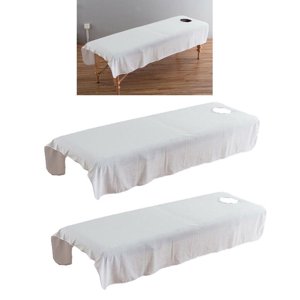 2 Pieces Crystal Velvet Spa Massage Table Sheets Soft Beauty Face Bed Covers