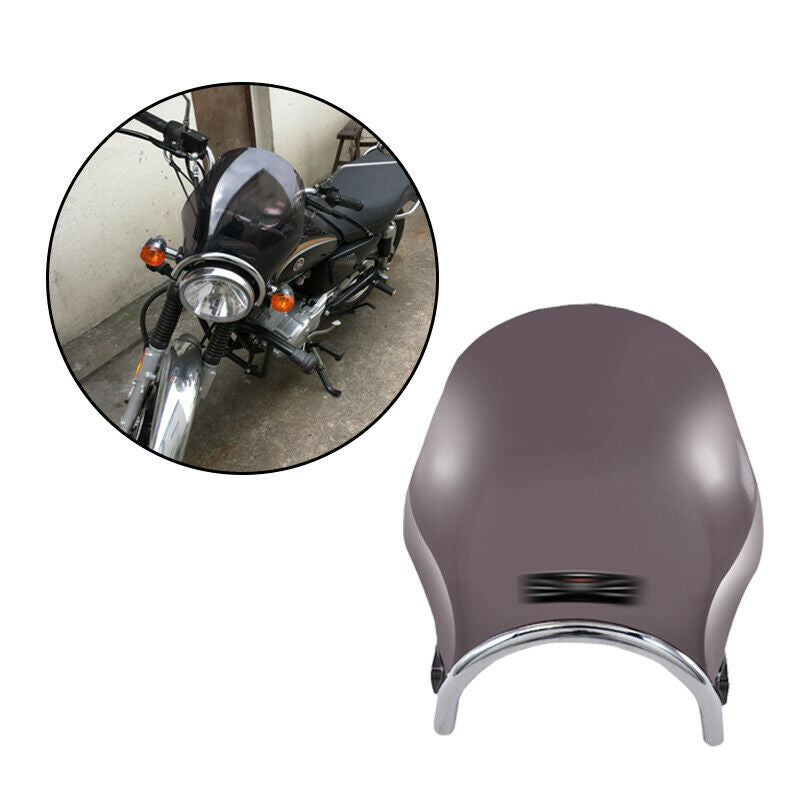 Retro Round 5" 7" Headlight Motorcycle Front Windshield Block Airflow Protective
