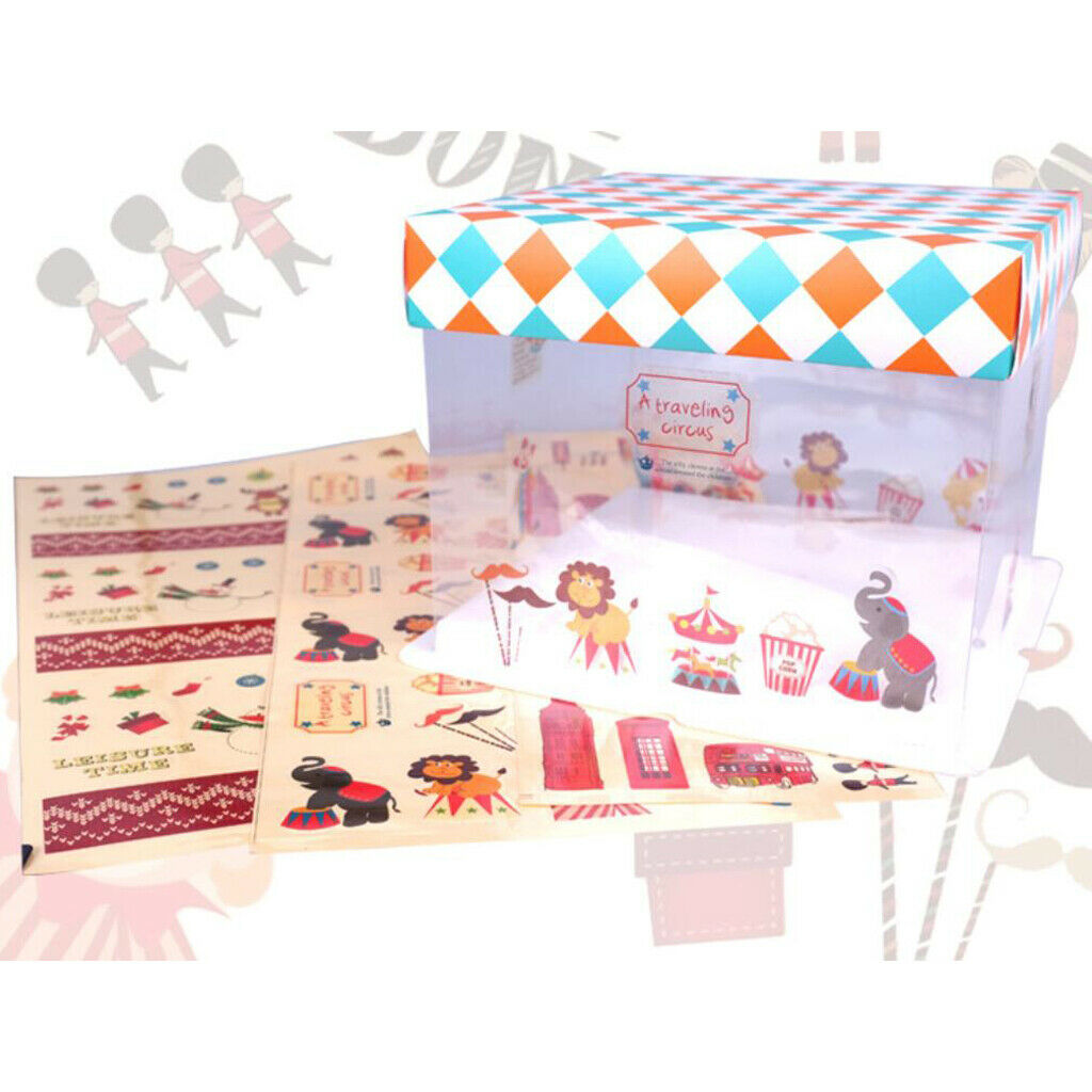 10 x 27pcs Circus Clown Sealing Stickers Envelope Card Paste DIY Craft Decor