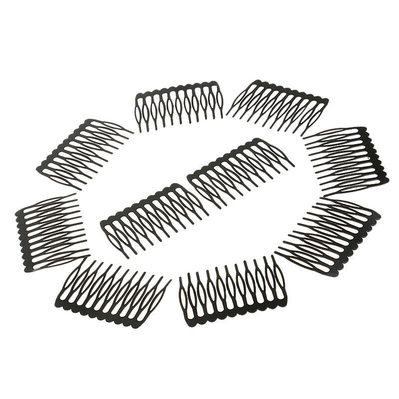 10pcs/set 10 Teeth Salon DIY Hair Clip Combs Metal Bridal Wedding Veil Comb