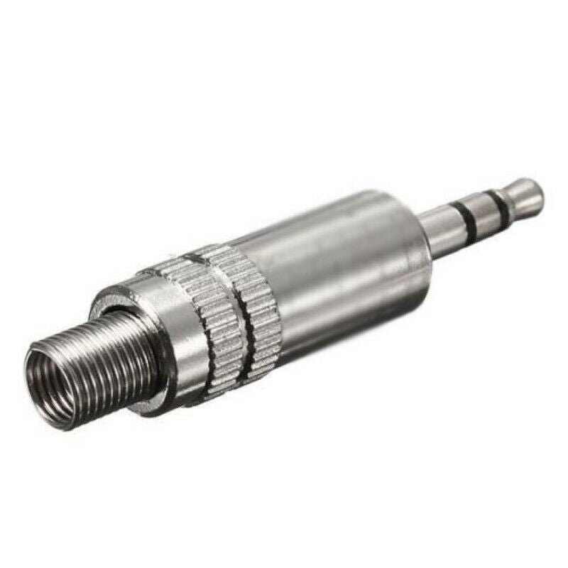 2pcs 3.5mm 3 pole Jack Plug Headphone Male Stereo Audio Solder Adapter Connector
