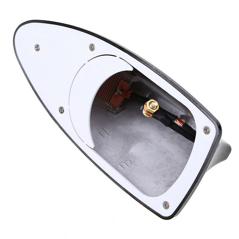 Black Car Rear Roof Shark Fin Antenna AM/FM Radio Signal Decoration Aerial Cover