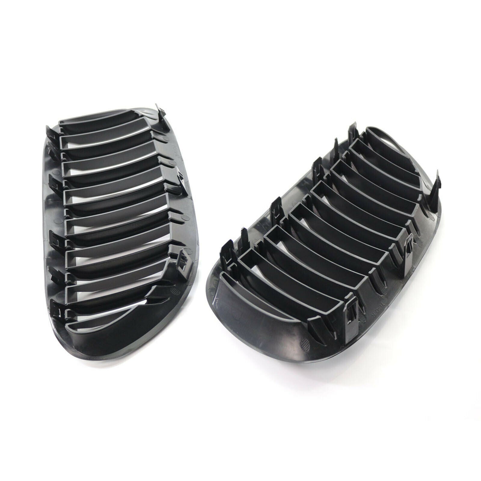Black Double Slats Front Grille Grill for BMW E63 Accessories Easy Install