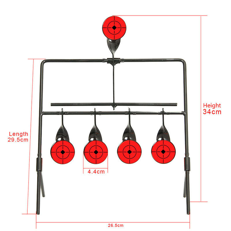 4 Targets Automatic Reset Rotating Shooting Target For Hunting