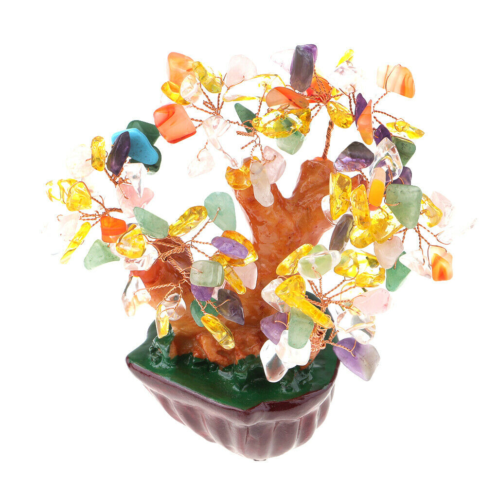 Mini Crystal Money Tree Bonsai Style Feng Shui Bring Wealth & Luck #1