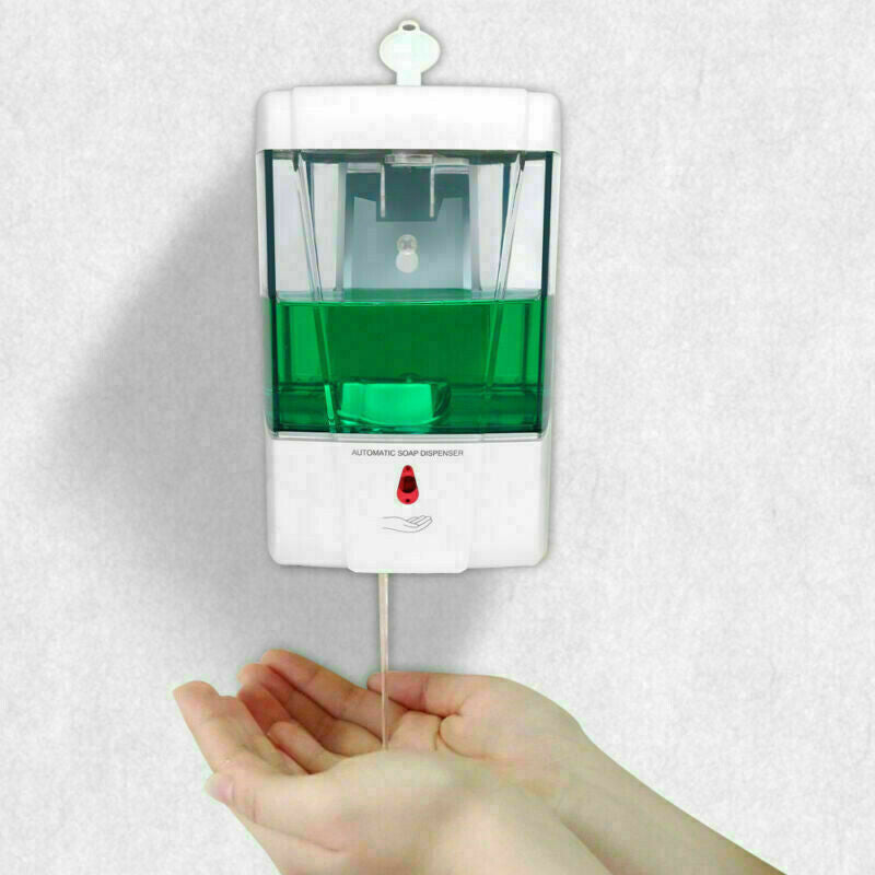 700ML Wall-Mounted Automatic Touchless IR Public Hand Soap Shampoo Dispenser