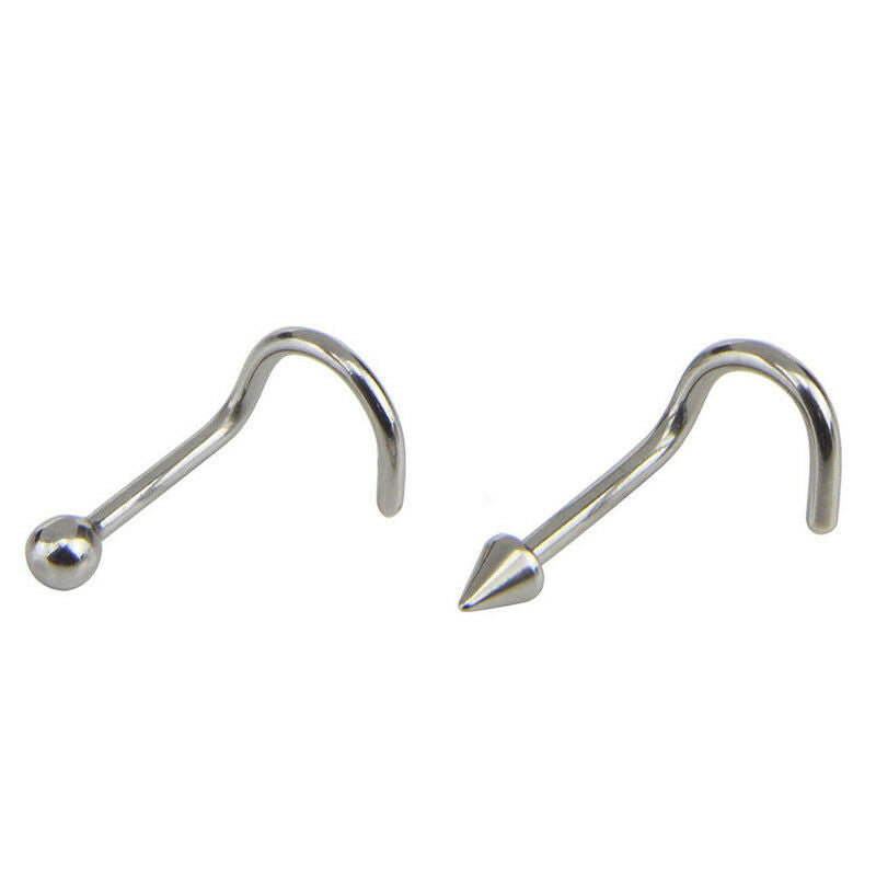 22x Stainless Steel Hinged Segment Nose Hoop Ring Bone Studs Body Piercin.l8