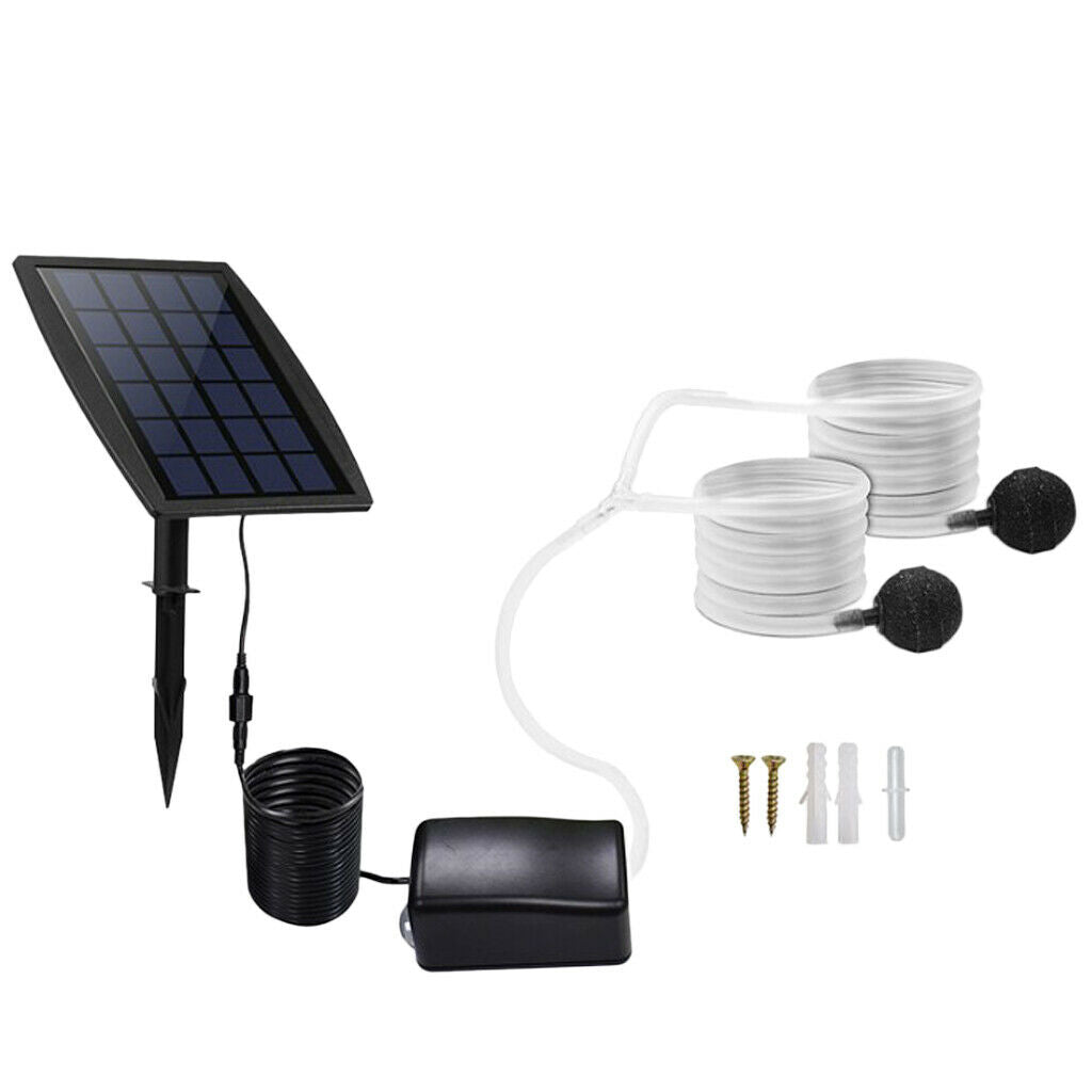 Solar Powered Garden Pond Water Pump Oxygenator Oxygen Aerator for Fishing