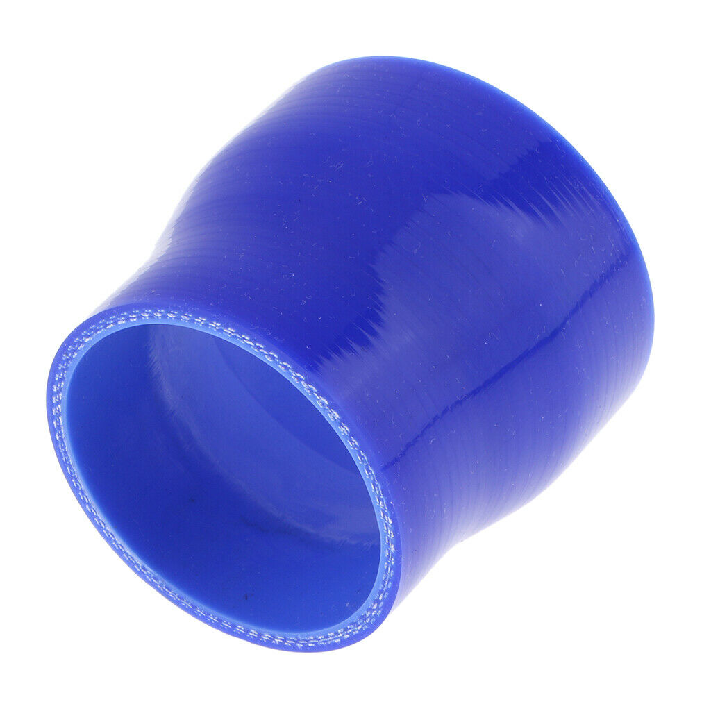 2 Pieces Car Silicone Straight Reducer Coupler Intercooler Turbo Blue+Black