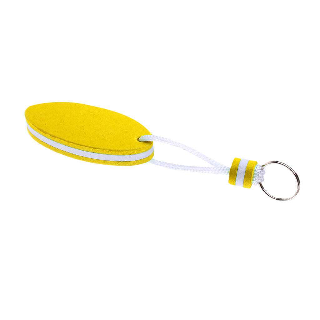 Prettyia Floating Foam Keychain Fishing Boat Buoy Key Boat Key Ring Yellow