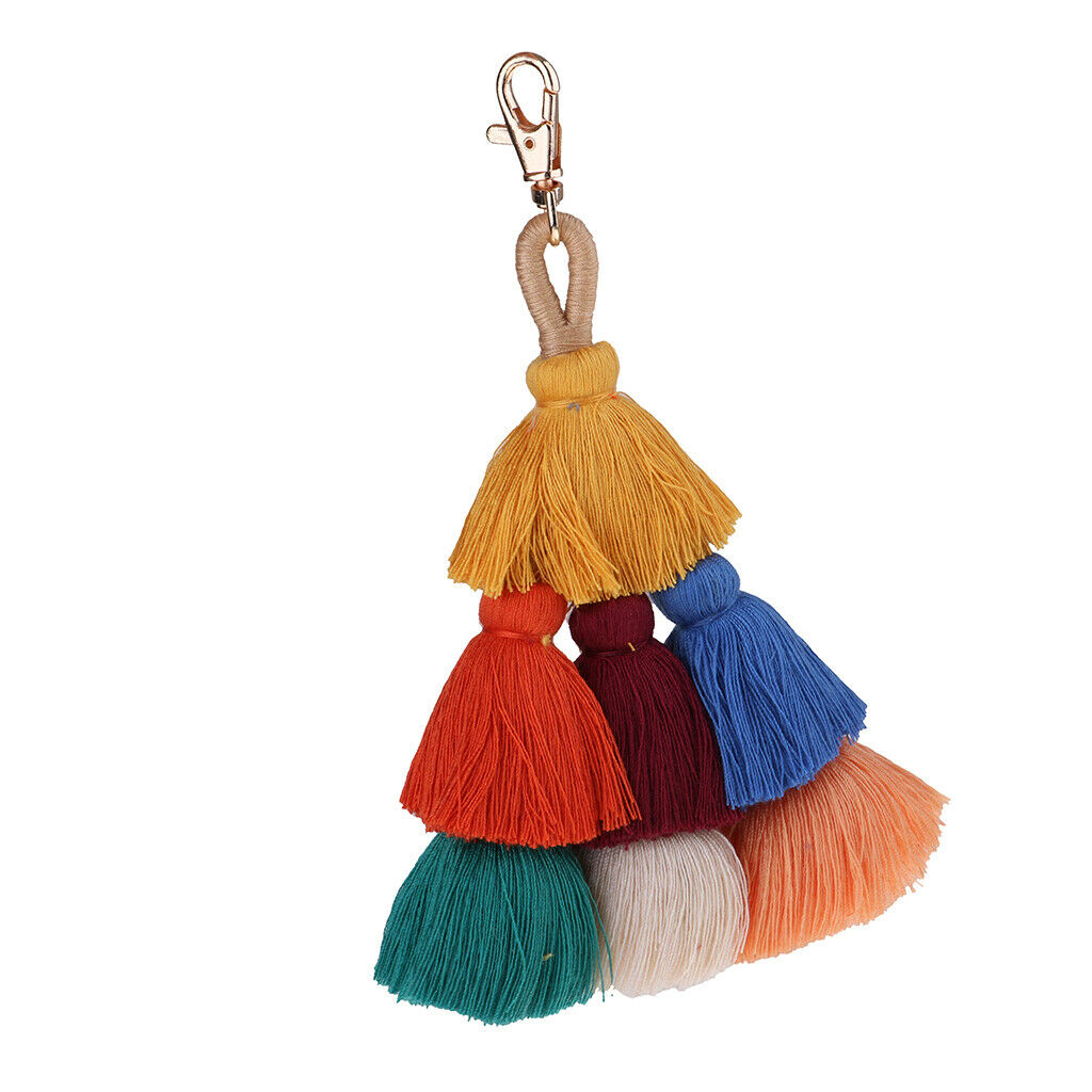 Women Tassel Keychain Car Keyring Holder Bag Wallet Purse Decorations