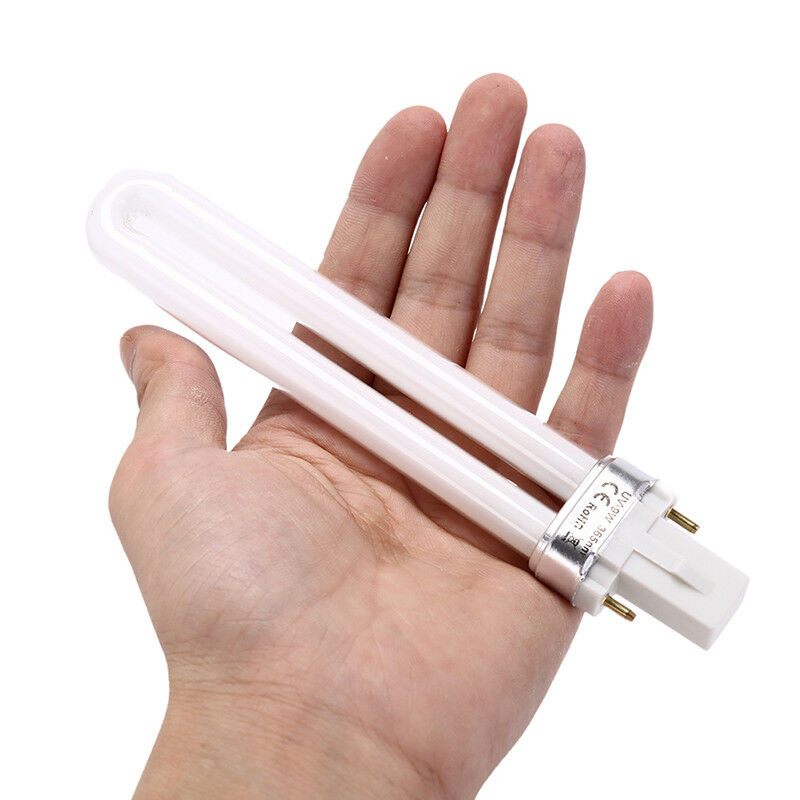 2X 9w uv lamp bulbs for nails lamps replacement gel nail dryer uv light bulb DD