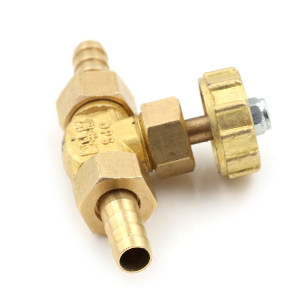 1PC 8mm ID Hose Barb Brass Needle Valve for Gas Max Pressure 0.8 Mpa  jvJ.l8
