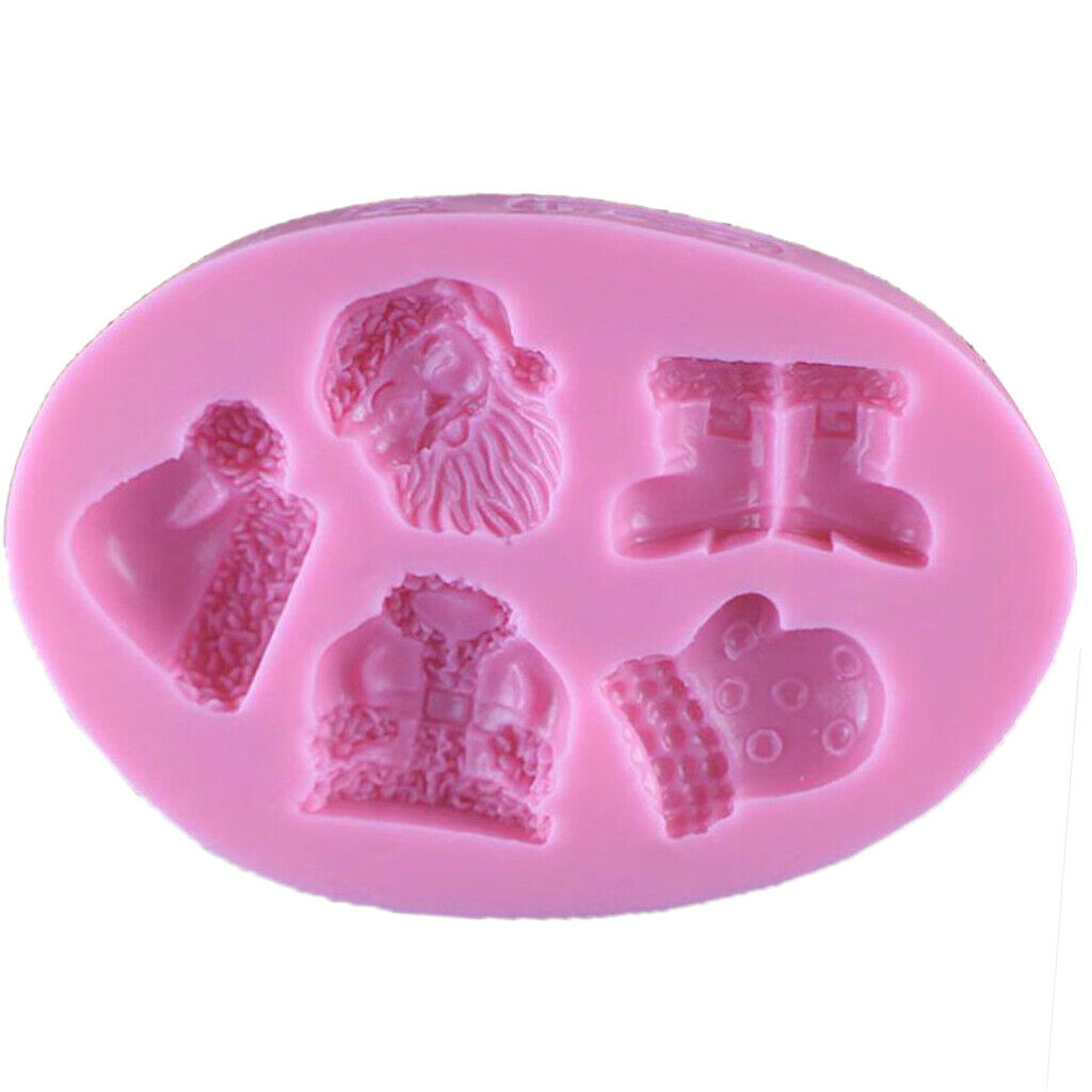 Santa Suit Silicone Mold Fondant Cake Decor Chocolate Mould for Christmas