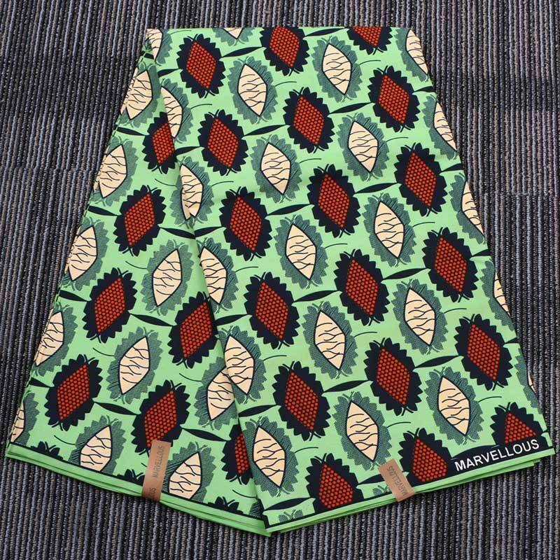 1 yard African Lattice Printing Polyester Fabric DIY Sewing Garment Material
