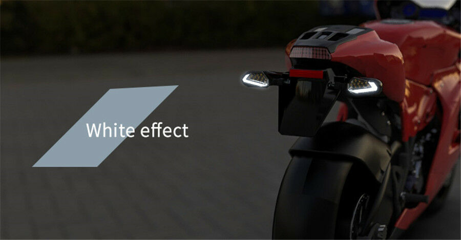DC12V Yellow Warning Lamp+Blue Daytime Running Light For Motorbike Street Bike