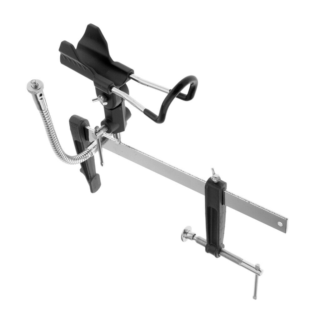 Fishing Rods Holder Support Pole Bracket Ground Support Stand w/ Light Stand