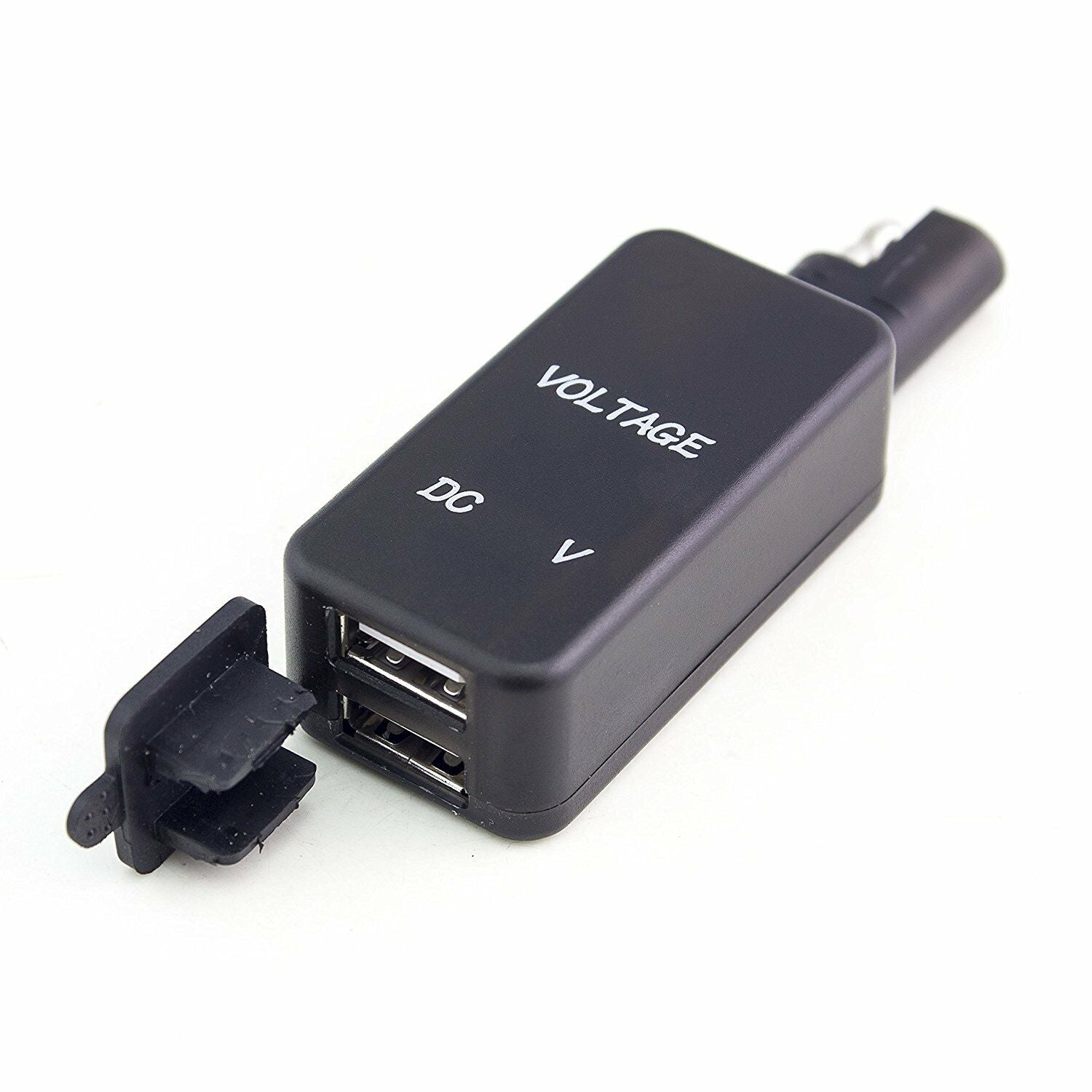 Universal Motorcycle SAE to USB Cable Dual USB Power Port Charger LED Voltmeter