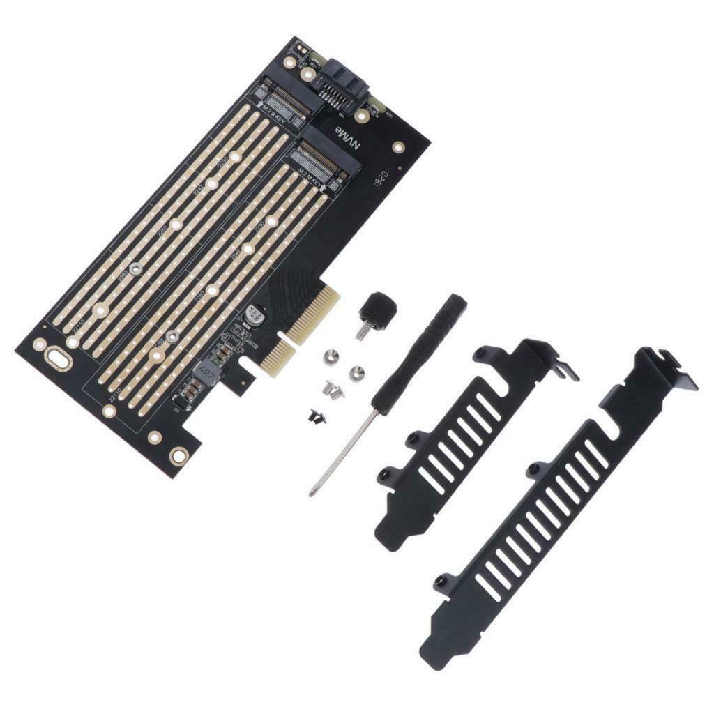 M.2 SSD NVME (M-Key) or SATA (B-Key) to PCI-e 3.0 x 4 Host Controller Card