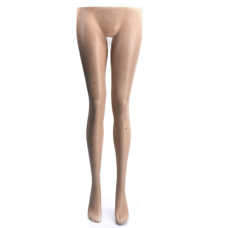 Women Stocking Diamond Sexy Tights Transparent Fishnet Stockings PantyhoseBDAU