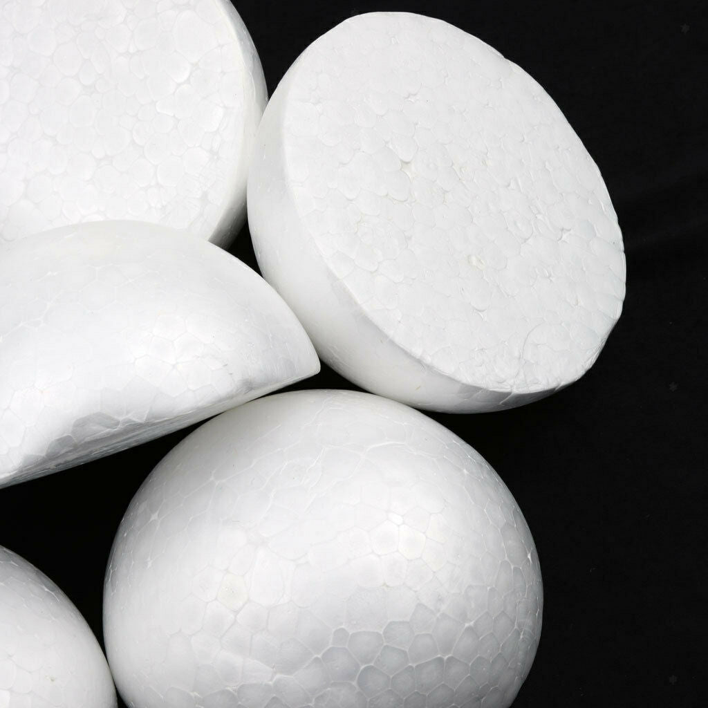 10 Pack 4 Inch DIY White Foam Balls Hemispheres Polystyrene Styrofoam Modelling