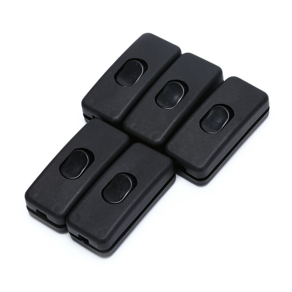 5Pcs/lot  Black ON/OFF Table Lamp Desk Light Cord Cable Switches 110-250V DEAU